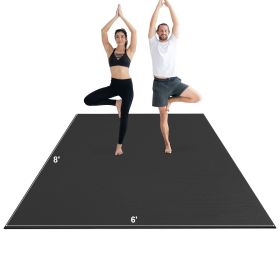 Exercise Mat, Non Slip High Density Premium Yoga Mat, Exercise Yoga Mat for Men & Women, Fitness & Exercise Mat with Bag & Carry Strap (Length: 8 ft, Width: 6 ft)