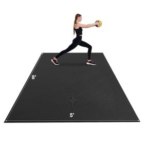 Exercise Mat, Non Slip High Density Premium Yoga Mat, Exercise Yoga Mat for Men & Women, Fitness & Exercise Mat with Bag & Carry Strap (Length: 8 ft, Width: 5 ft)