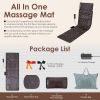 Flannel / PU Material Options - 1 Pc Full Body Massage Mat Multifunctional Massage Chair Pad with Heat Timer Shiatsu Neck Massager Carry Bag Earplugs