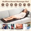 Flannel / PU Material Options - 1 Pc Full Body Massage Mat Multifunctional Massage Chair Pad with Heat Timer Shiatsu Neck Massager Carry Bag Earplugs