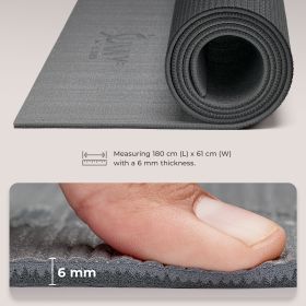 Sunny Health & Fitness Anti-Slip Dual Color Exercise Yoga Mat (Option: Grey)
